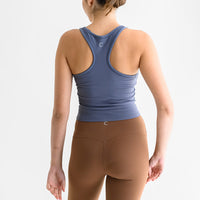 Florence Ribbed Tank Top - Lilac Grey