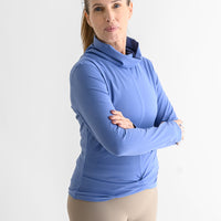 Alaska Turtleneck Long Sleeve Shirt - Capri Blue