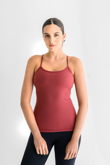 Carmel Tank Tops - Deep Crimson