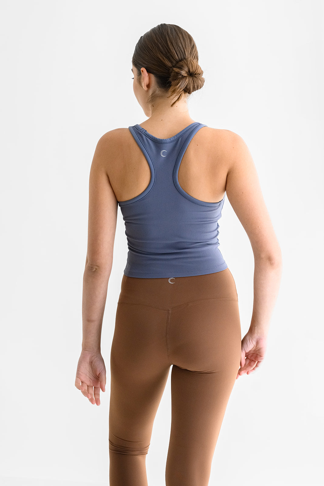 Florence Ribbed Tank Top - Lilac Grey
